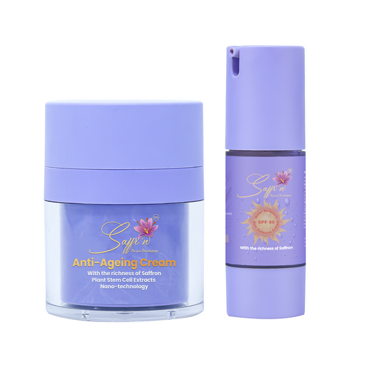 Eternal Protection Pair: Water Resistant SPF 50 Sun Defence Sunscreen + Anti Ageing Cream